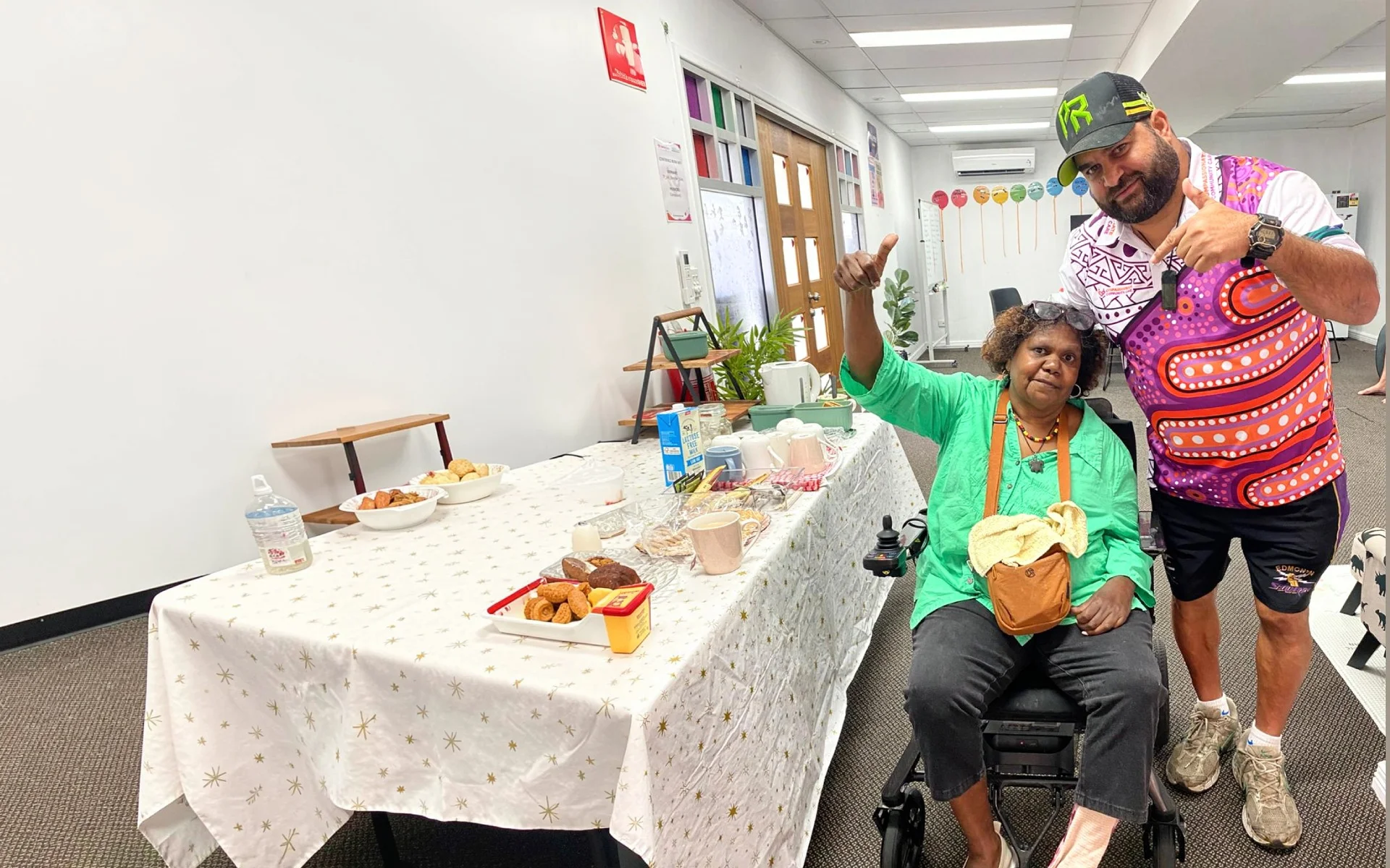 Healthcare professional supporting an adult client